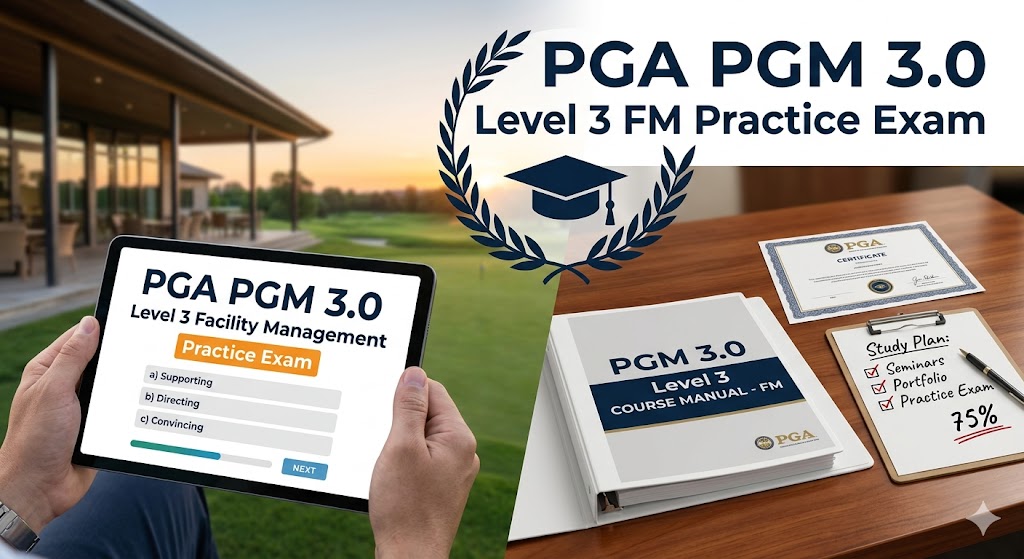 PGM 3.0 Level 3 Facility Management Practice Exam Banner
