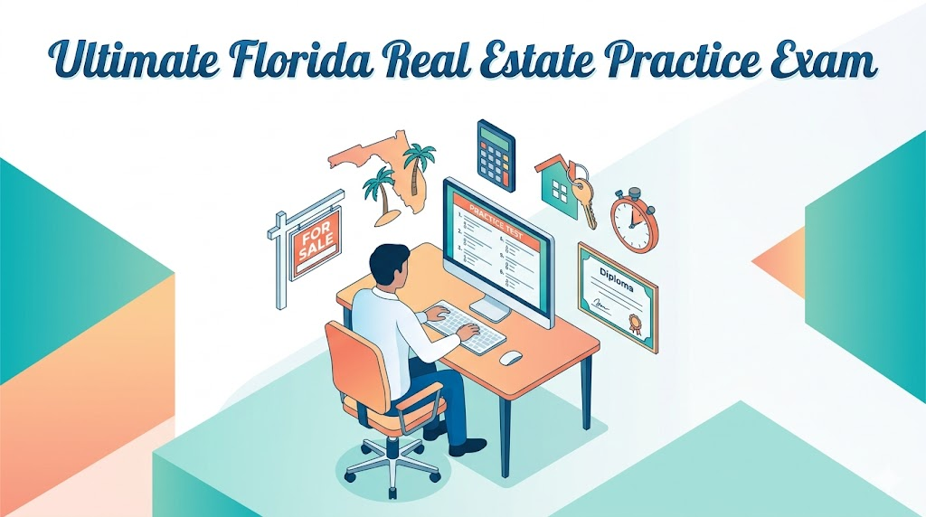 Florida Real Estate Exam Prep 2026 | Real Estate Practice Questions Banner