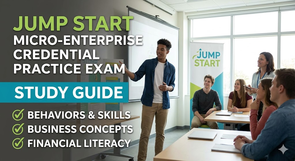 Jump Start Micro-Enterprise Credential Practice Exam Banner