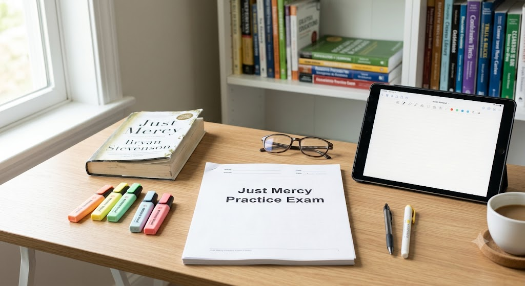 Just Mercy by Bryan Stevenson Practice Test Banner