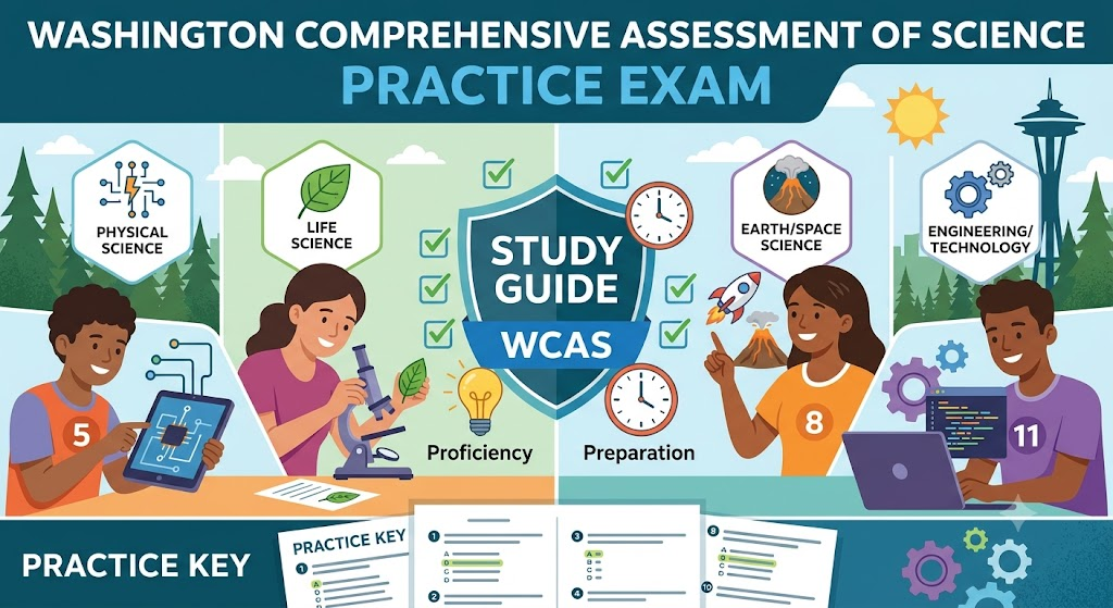 Washington Comprehensive Assessment of Science (WCAS) Practice Test Banner