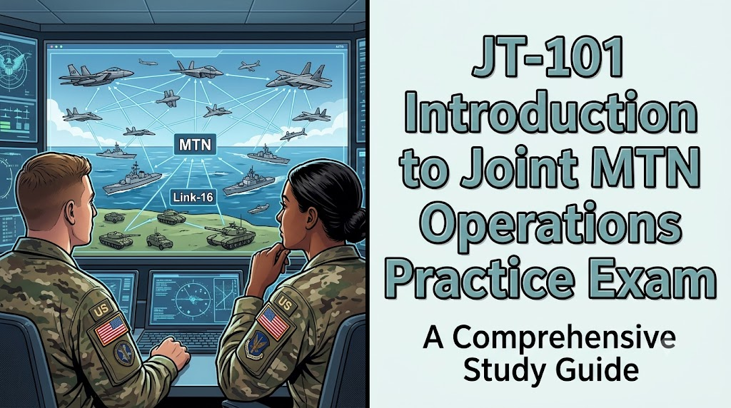 JT‑101: Introduction to Joint MTN Operations (Link‑16, US Members, FOUO) (20 Hrs) Practice Test Banner
