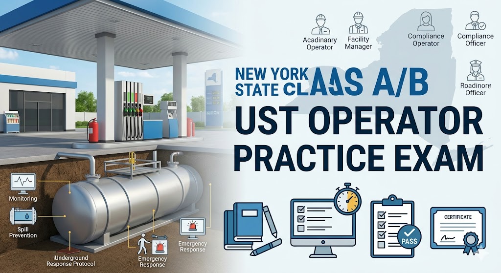 New York State Class A/B UST Operator Practice Exam Study Guide Banner