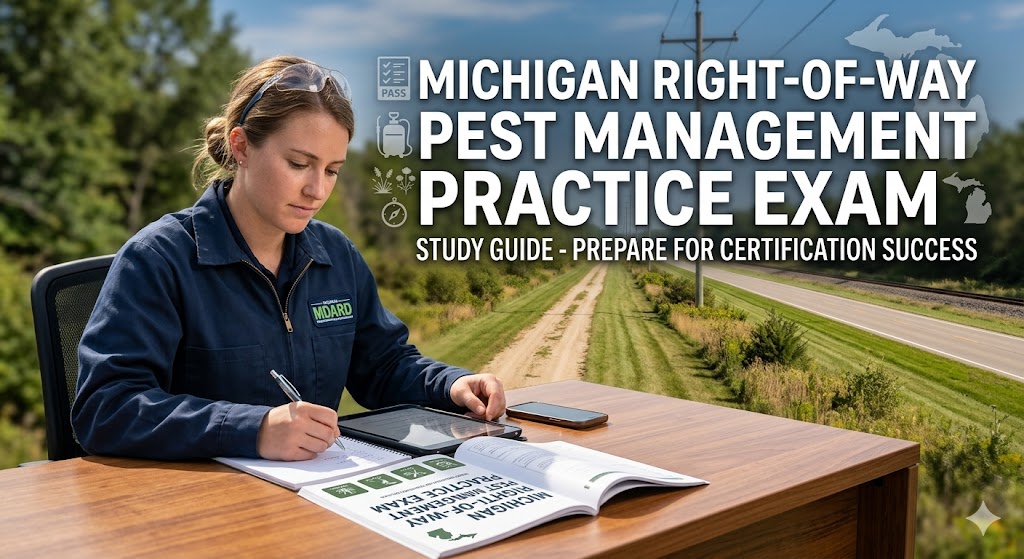 Michigan Right-of-Way Pest Management Practice Exam Banner