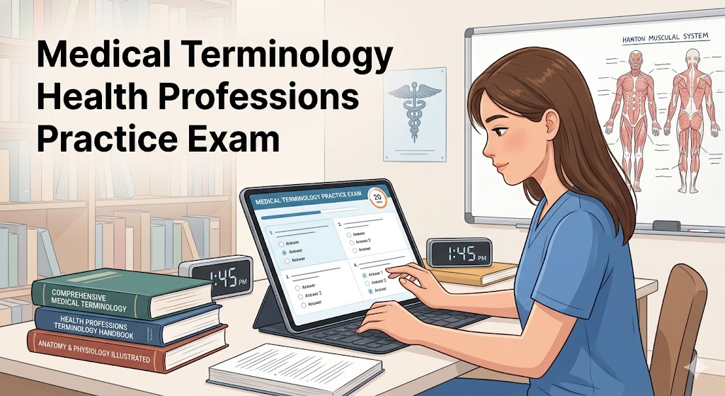 Medical Terminology for Health Professions Practice Test Banner