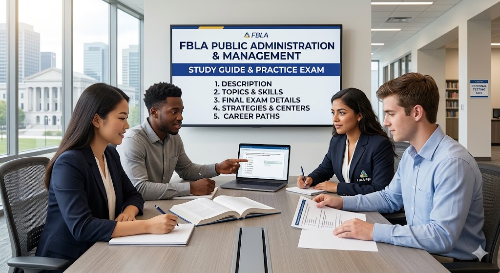FBLA Public Administration and Management Practice Test Banner
