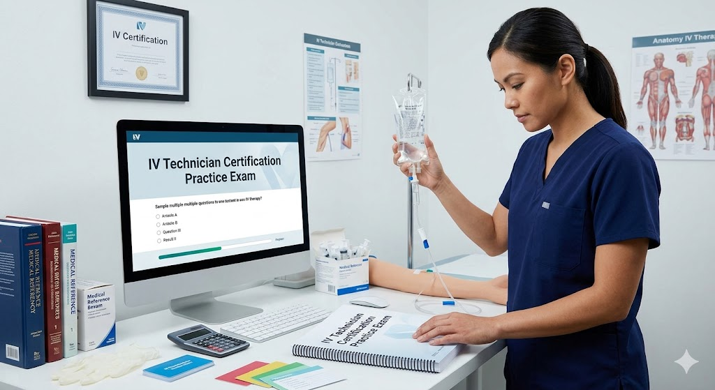 Intravenous (IV) Technician Certification Practice Exam Banner