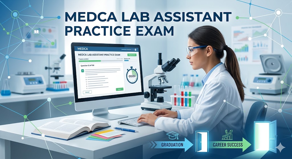 MedCa Lab Assistant Practice Test Banner