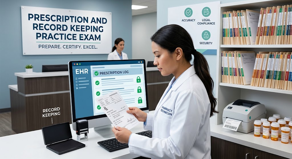 Prescription and Record Keeping Practice Test Banner