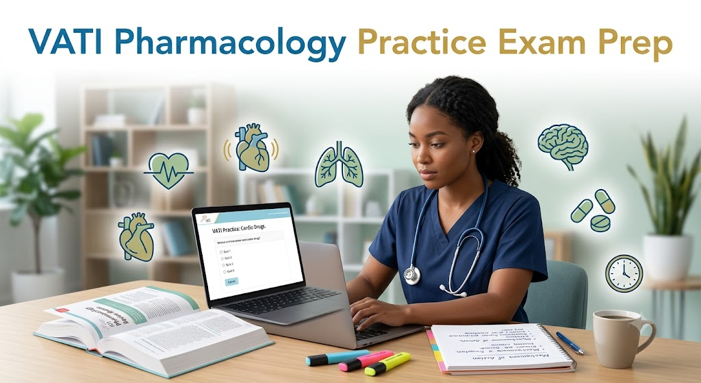 VATI Pharmacology Practice Exam Banner