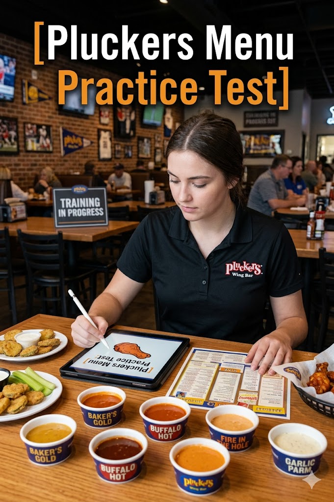 Pluckers Menu Practice Test Banner