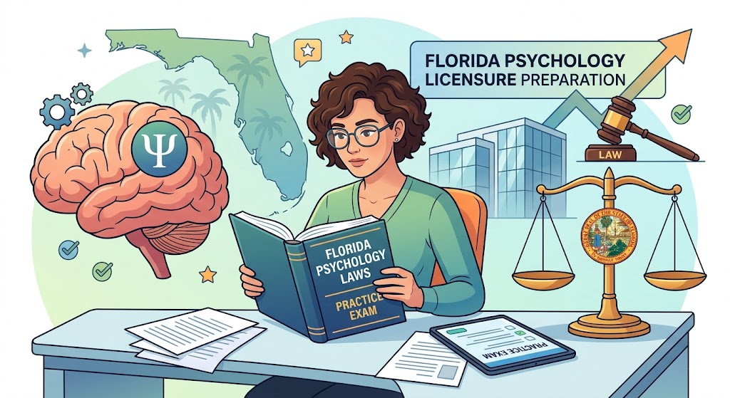 Florida Psychology Laws and Rules Practice Exam Banner