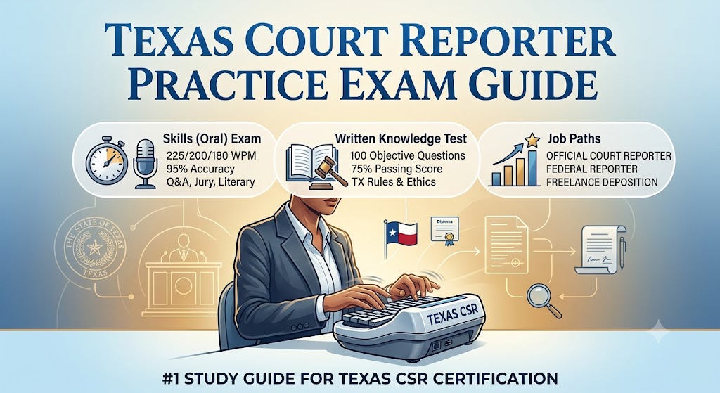 Texas Court Reporter Practice Exam Guide Banner