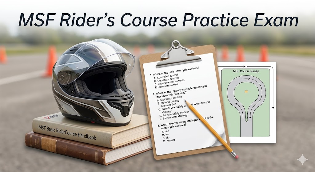 MSF (Motorcycle Safety Foundation) Rider's Course Practice Test Banner