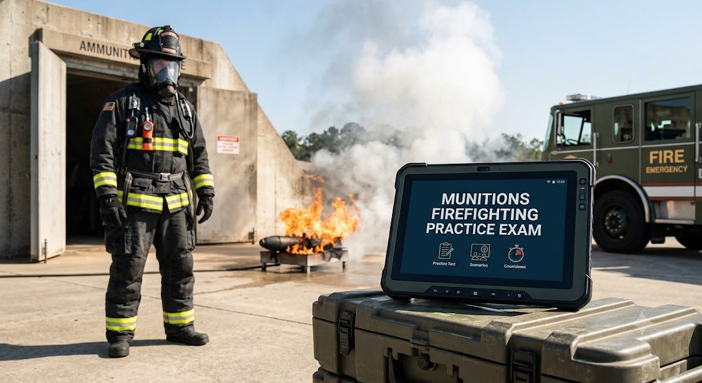 Munitions Firefighting Practice Exam Banner