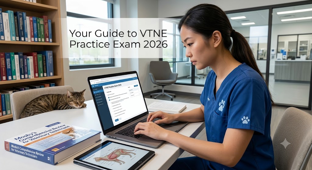 VTNE Practice Test 2024 (75 Questions Answers) Banner