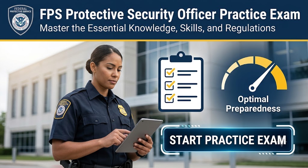 Federal Protective Service (FPS) Protective Security Officer Practice Test Banner