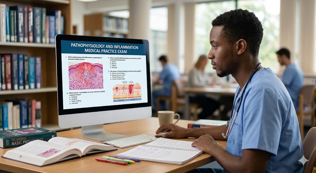 Pathophysiology, Inflammation, and Tissue Healing for Medical Students Practice Test Banner
