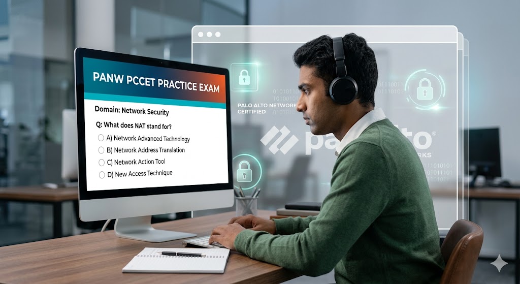 Palo Alto Networks (PANW) Certified Cybersecurity Entry-level Technician (PCCET) Practice Exam Banner