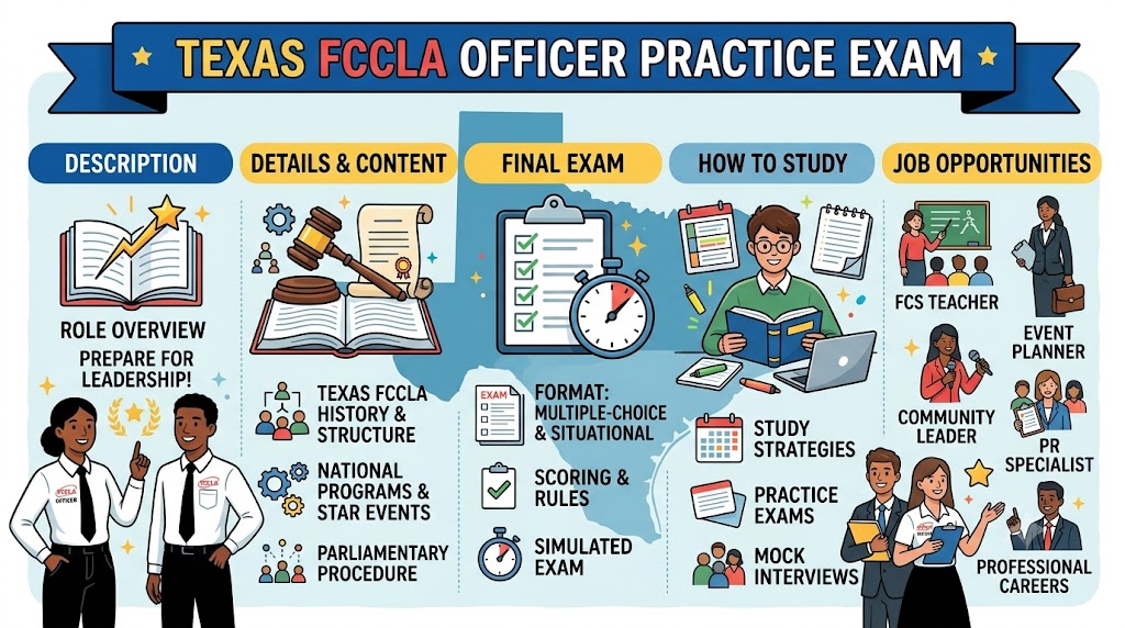 Texas FCCLA Officer Practice Exam Banner