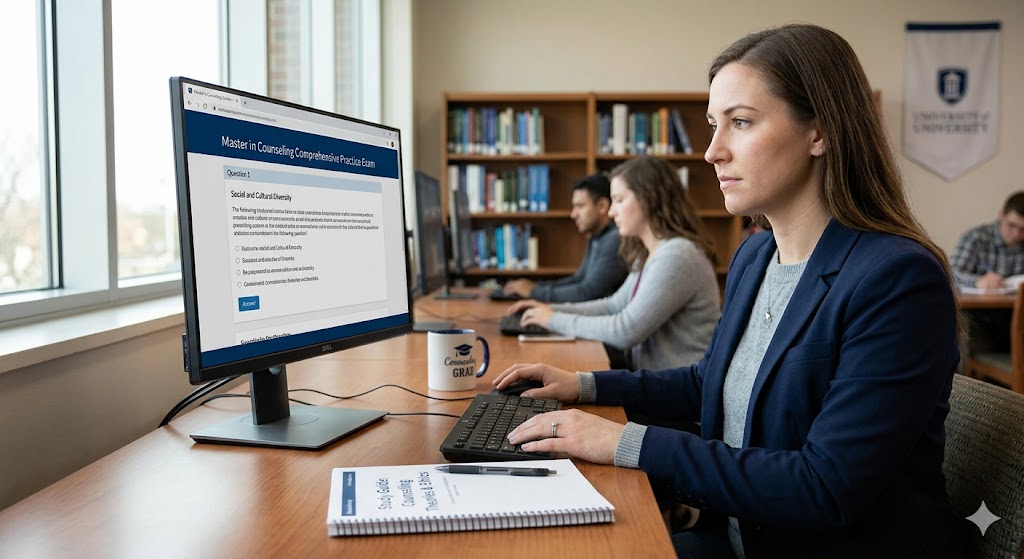 Master in Counseling Comprehensive Practice Exam Banner