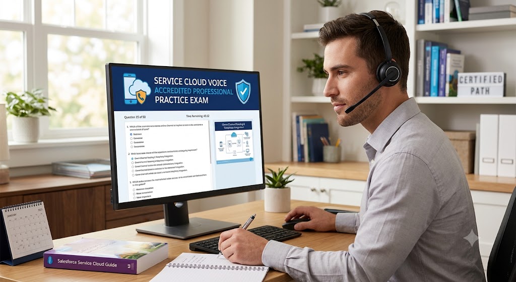 Service Cloud Voice Accredited Professional Practice Exam Banner