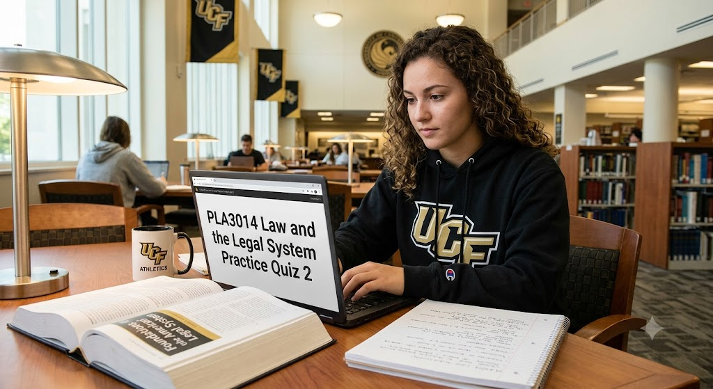University of Central Florida (UCF) PLA3014 Law and the Legal System Practice Quiz 2 Banner