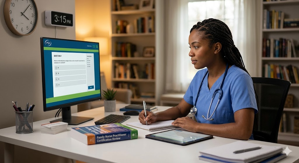 PSI Family Nurse Practitioner (FNP) Practice Exam Banner