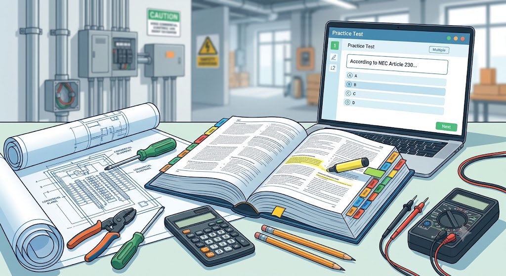 NEC Commercial Electrical Practice Test Banner