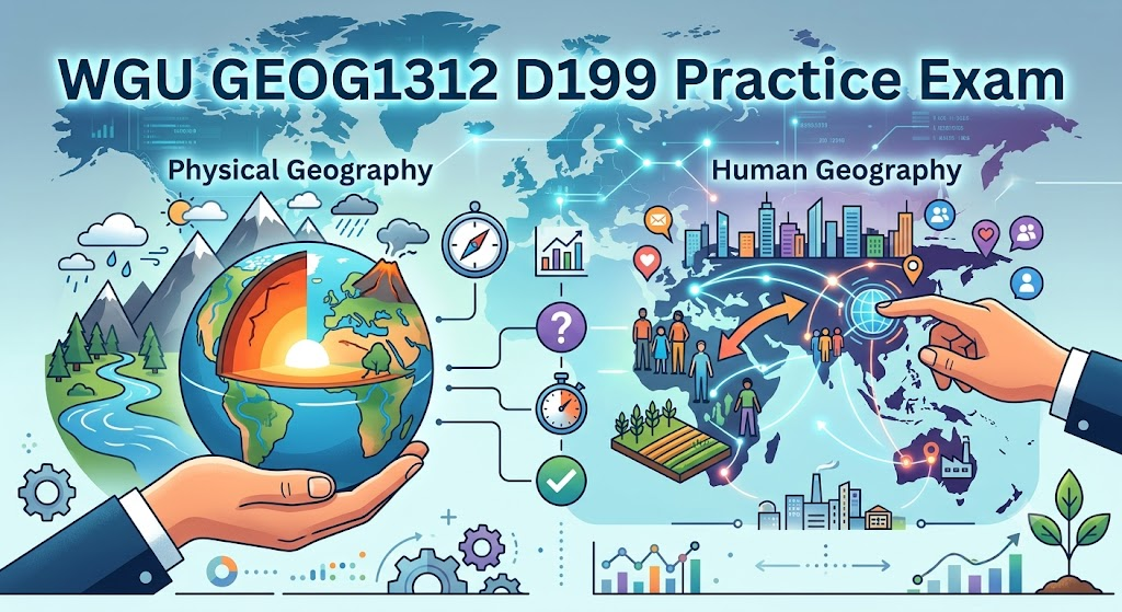 Western Governors University (WGU) GEOG1312 D199 Introduction to Physical and Human Geography Practice Exam Banner
