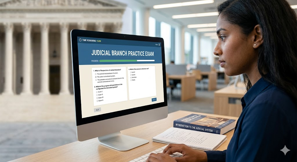 Judicial Branch Practice Test Banner