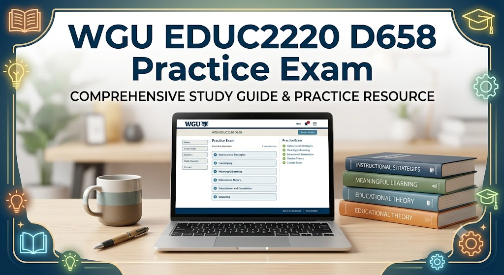 Western Governors University (WGU) EDUC2220 D658 Planning Instructional Strategies for Meaningful Learning Practice Exam Banner