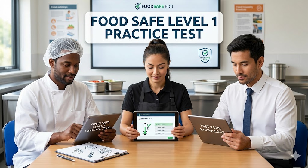 Food Safe Level 1 Practice Test Banner