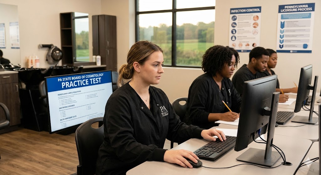 Pennsylvania State Board of Cosmetology Rules and Regulations Practice Test Banner