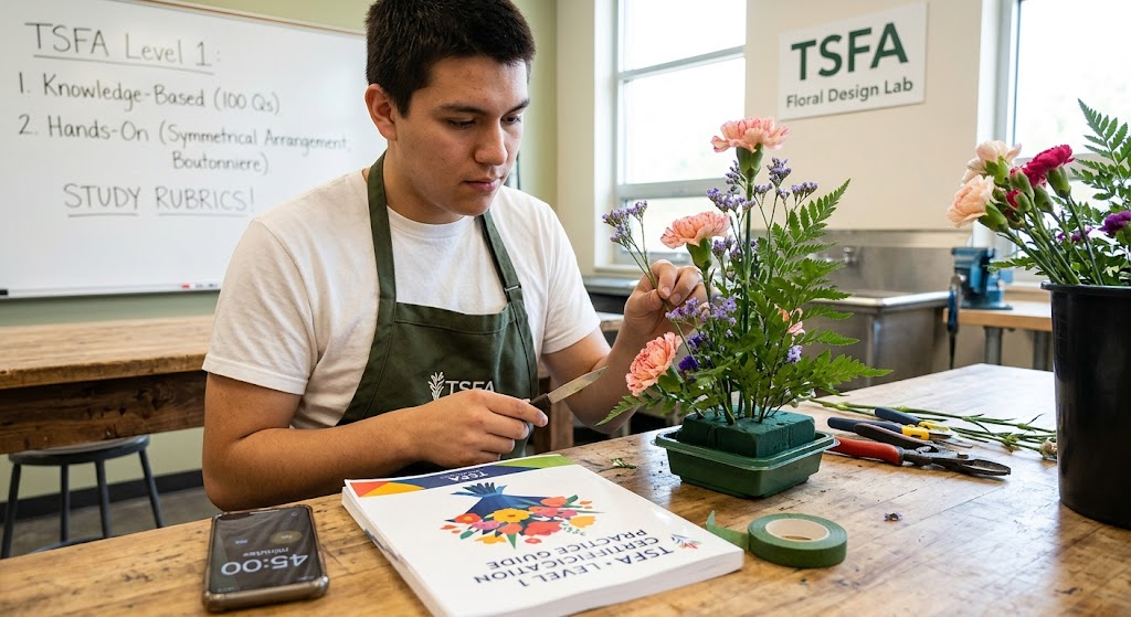 Texas State Florist Association (TSFA) Level 1 Certification Practice Exam Banner